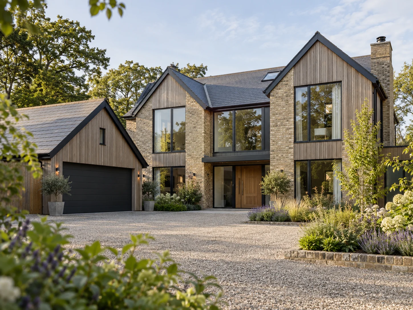 Illustrative panel representing bespoke homes